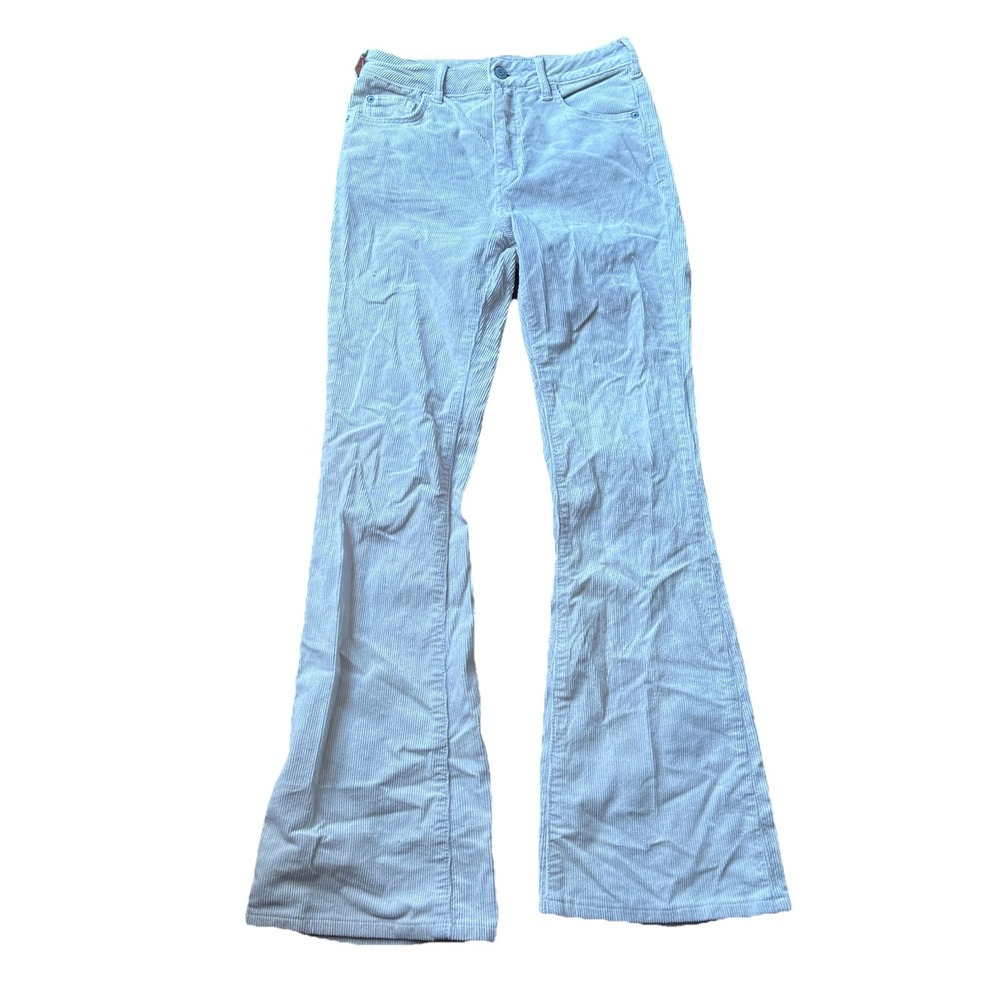 Pilcro and the Letterpress Cream Corduroy Flare Leg Patch Pocket Pants Size‎ 25